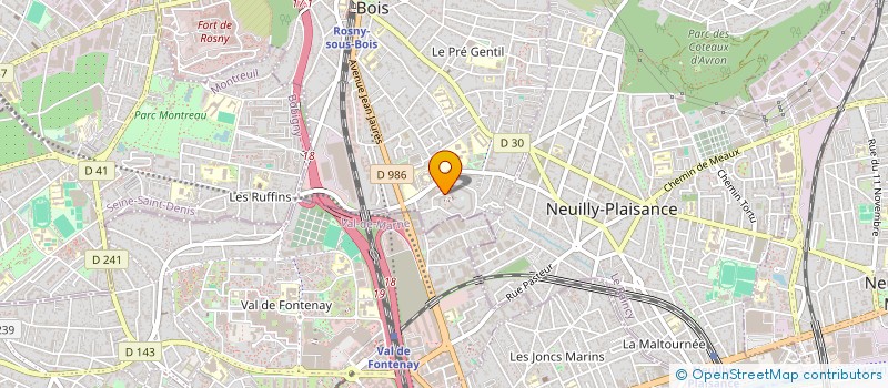 localisation de l'entreprise JAMA à ROSNY-SOUS-BOIS