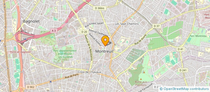 localisation de l'entreprise JAMAIS TROP TARD à MONTREUIL