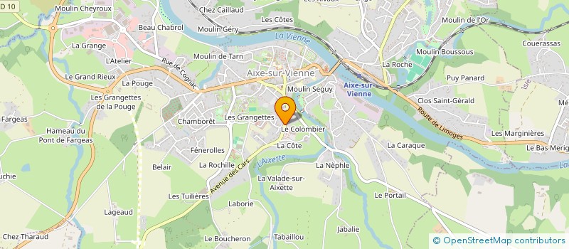 localisation de l'entreprise JAMAR à AIXE-SUR-VIENNE