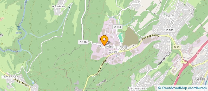 localisation de l'entreprise JAMERIS à OYONNAX