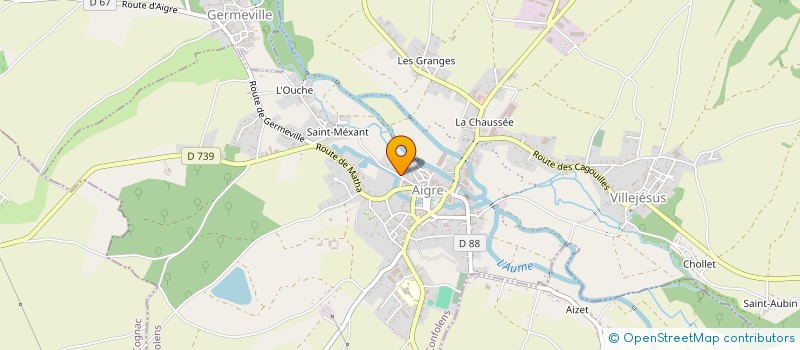 localisation de l'entreprise JAMES ELAIA ACTIVE  AIGRE