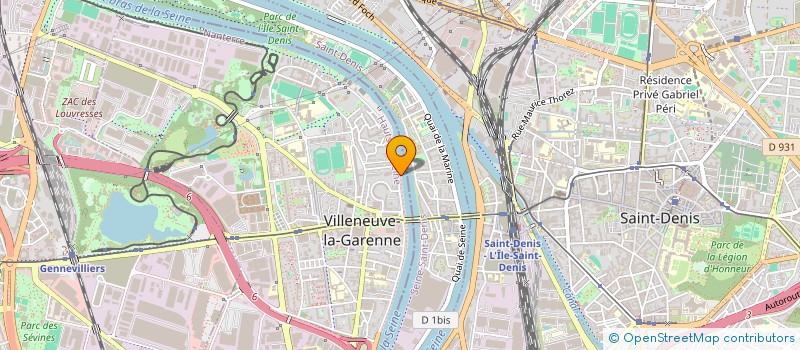 localisation de l'entreprise JAMES FLUVIAL  VILLENEUVE-LA-GARENNE