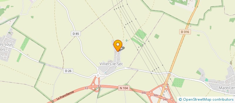 localisation de l'entreprise JAMET  VILLIERS-LE-SEC