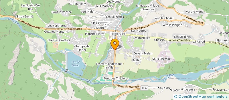 localisation de l'entreprise JAMET  TANINGES