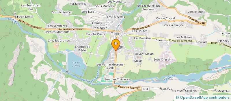 localisation de l'entreprise JAMET  TANINGES