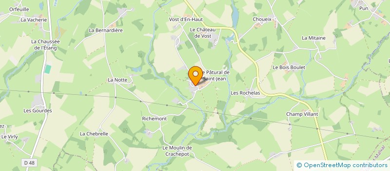 localisation de l'entreprise JAMET ET FILS  LOURDOUEIX-SAINT-PIERRE