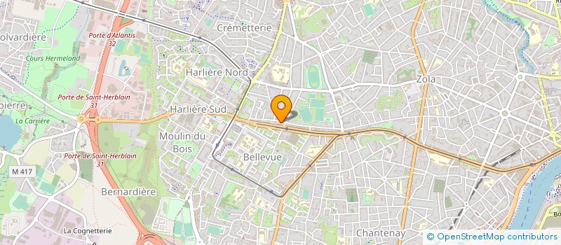 localisation de l'entreprise JAMET SPORTING CLUB BELLEVUE à NANTES
