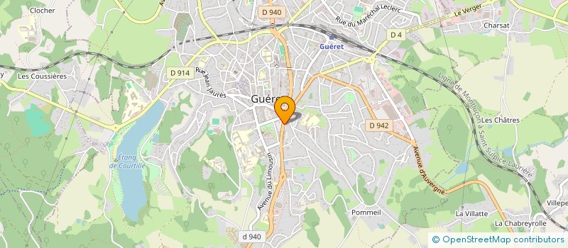 localisation de l'entreprise JAMEX à GUERET