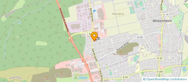 localisation de l'entreprise JAMM  WITTENHEIM