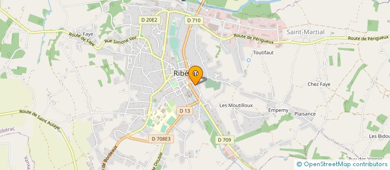 localisation de l'entreprise JAMMIN à RIBERAC