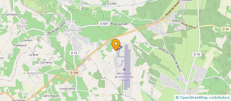 localisation de l'entreprise JAMOBEGA 69  FRONTENAS