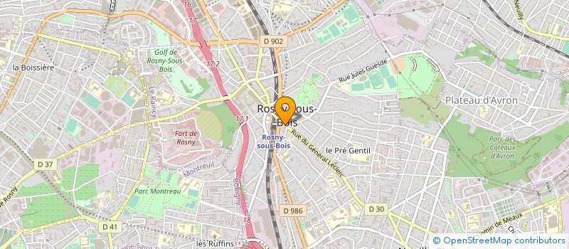 localisation de l'entreprise JAMROZ à ROSNY-SOUS-BOIS