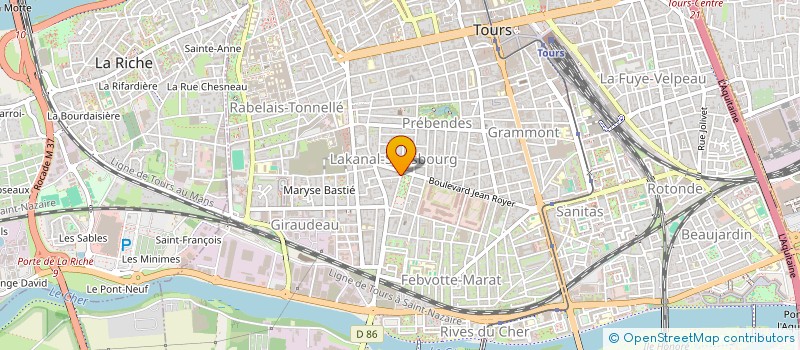 localisation de l'entreprise JAMSA à TOURS