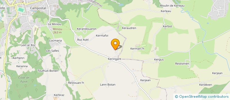 localisation de l'entreprise JAMY  ROSTRENEN