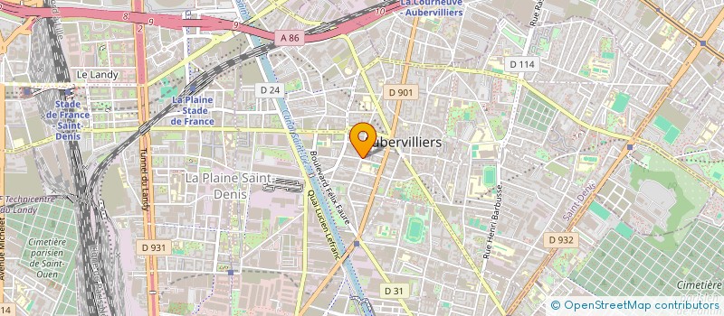 localisation de l'entreprise JAN. CY. BAT  AUBERVILLIERS