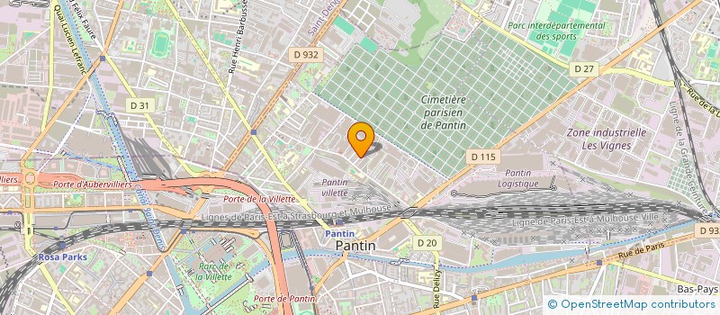 localisation de l'entreprise JANA DESIGN  PANTIN