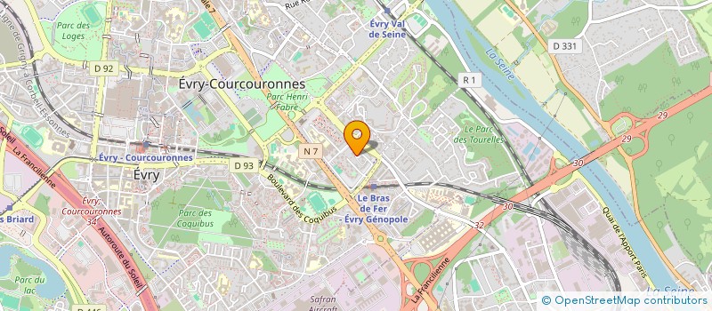 localisation de l'entreprise JANA EVENTS à EVRY-COURCOURONNES