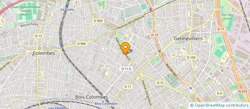 localisation de l'entreprise JANANE COIFFURE à BOIS-COLOMBES