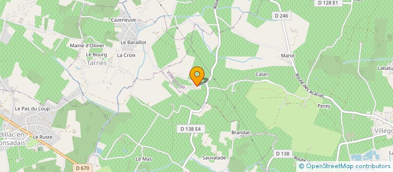 localisation de l'entreprise JANAUD  VILLEGOUGE