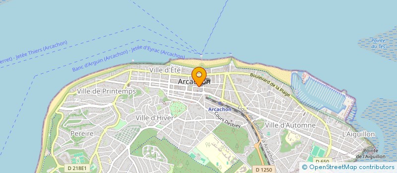 localisation de l'entreprise JANE CARLA à ARCACHON