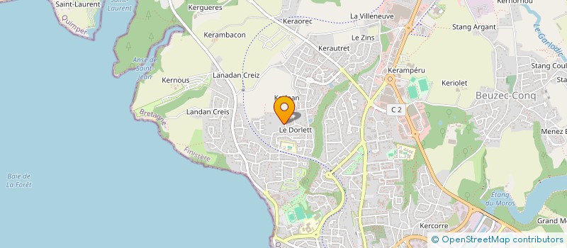 localisation de l'entreprise JANEK  CONCARNEAU