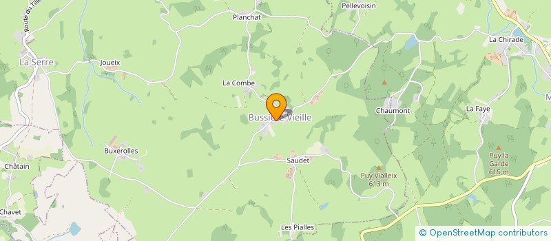 localisation de l'entreprise JANICAUD  LA SERRE-BUSSIERE-VIEILLE
