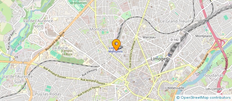 localisation de l'entreprise JANICOT ET PERGAY à LIMOGES