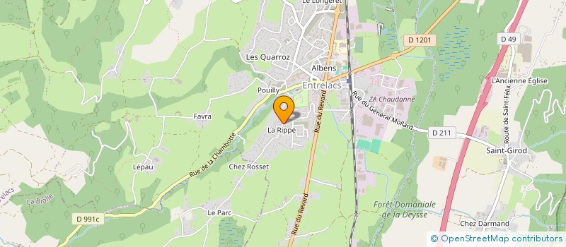 localisation de l'entreprise JANIN BTP à ENTRELACS
