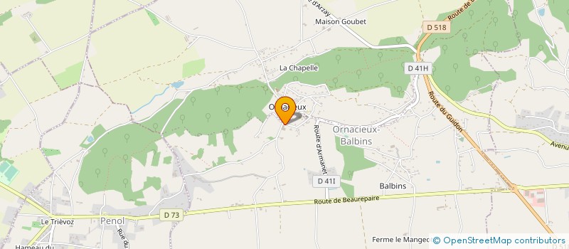 localisation de l'entreprise JANIN HUBERT  ORNACIEUX-BALBINS