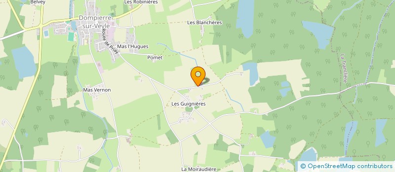 localisation de l'entreprise JANIN PAYSAGE à DOMPIERRE-SUR-VEYLE