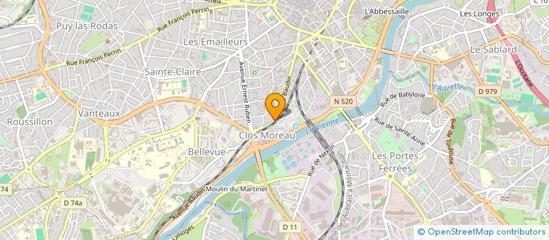 localisation de l'entreprise JANLUTECELS à LIMOGES