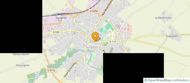 localisation de l'entreprise JANUS  SURGERES