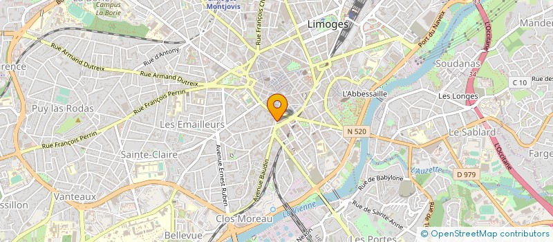 localisation de l'entreprise JANUS à LIMOGES