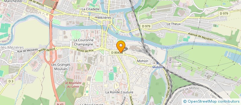 localisation de l'entreprise JANUS à CHARLEVILLE-MEZIERES