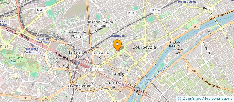 localisation de l'entreprise JANY BELLUZ CONSEIL LOGICIEL à COURBEVOIE
