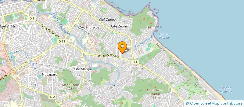 localisation de l'entreprise JARD'HIBISCUS-SAVOIR & SENTEUR D'AMAZONIE  CAYENNE