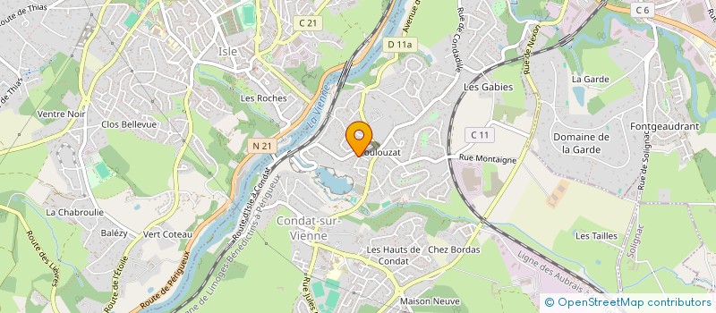 localisation de l'entreprise JARDI'BOIS à CONDAT-SUR-VIENNE