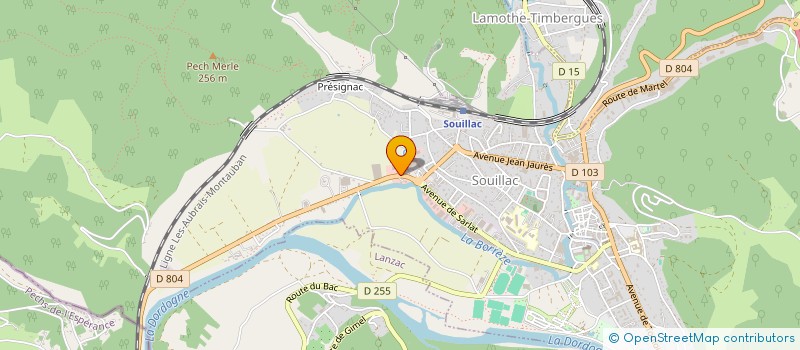 localisation de l'entreprise JARDI'CREA à SOUILLAC