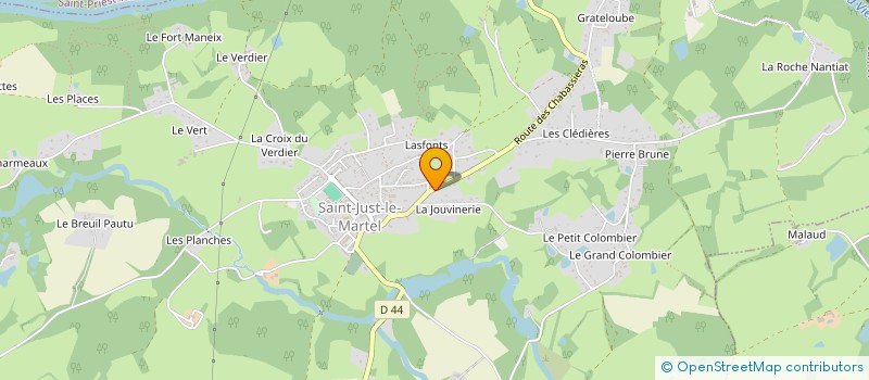 localisation de l'entreprise JARDI CREAT' à SAINT-JUST-LE-MARTEL