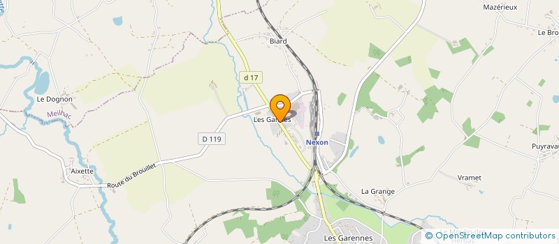 localisation de l'entreprise JARDIFORET à NEXON
