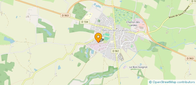 localisation de l'entreprise JARDIMAR CC à BECON-LES-GRANITS