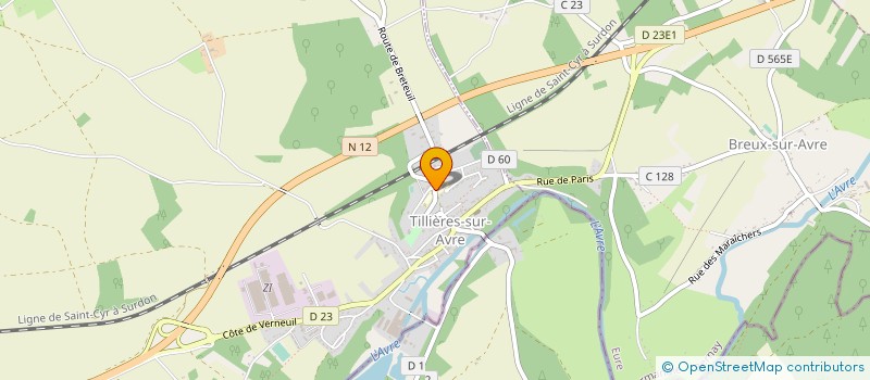 localisation de l'entreprise JARDIN D'AVRE ET D'ITON  TILLIERES-SUR-AVRE