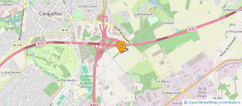 localisation de l'entreprise JARDIN DE COCAGNE NANTAIS à CARQUEFOU