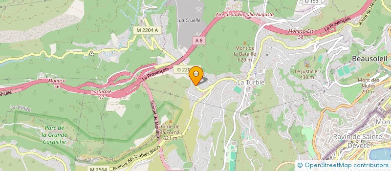 localisation de l'entreprise JARDIN DE PRAT à LA TURBIE