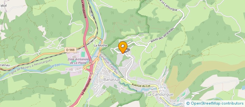 localisation de l'entreprise JARDIN DES GENETS  LA CANOURGUE