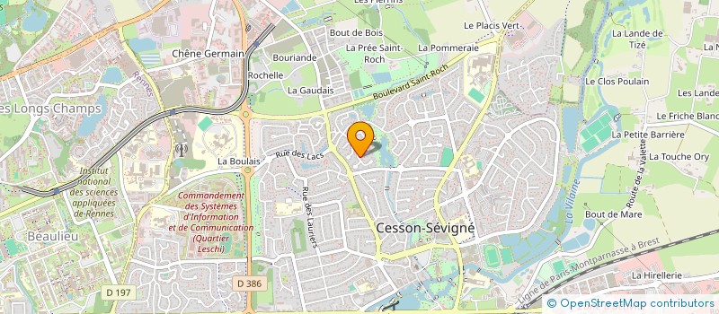 localisation de l'entreprise JARDIN NATUREL & BAINS DE FORETS à CESSON-SEVIGNE