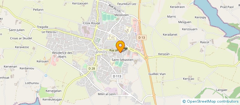 localisation de l'entreprise JARDINAGE SERVICES à LANNILIS