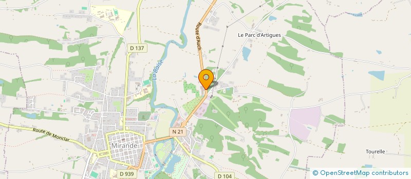 localisation de l'entreprise JARDINERIE D'EMBALOGE à MIRANDE