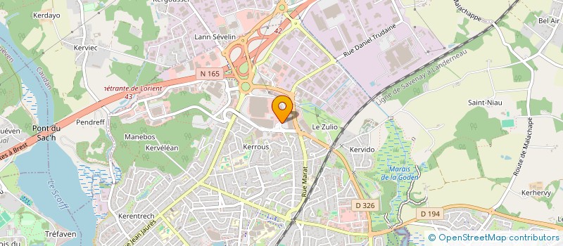 localisation de l'entreprise JARDINERIE DE KEROUSSE  LANESTER