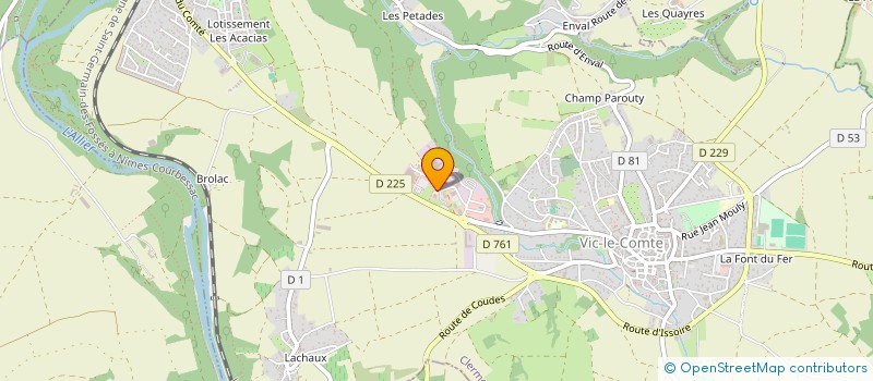 localisation de l'entreprise JARDINERIE DES MEULES  VIC-LE-COMTE